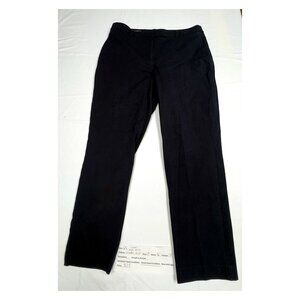 Talbots Curvy High Waist Straight Pant 14 Navy Trousers